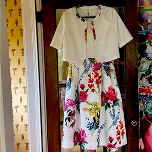 With tags French brand Un Jour Ailleurs dress with bolero jacket. US size 12